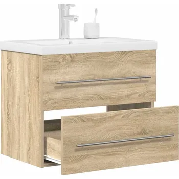 Koupelnový nábytek vidaXL 2dílný set koupelnového nábytku kompozitní dřevo [3324961] Barva: dub sonoma