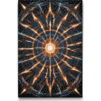 Diamantové malování Diamantové malování - Blesková mandala Velikost: 20x30cm, Rámování: Pouze srolované plátno, Diamanty: Kulaté