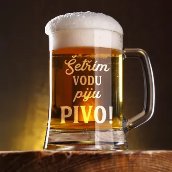 Sklenice Glass ŠETŘÍM VODU - Pivní půllitr