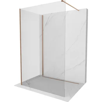 MEXEN/S - Kioto Sprchová zástěna WALK-IN 100 x 90, transparent, měď kartáčovaná 800-100-212-65-00-090