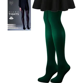 Dámská móda punčocháče silonky mikrovlákno Boma MICRO tights 50 den silnější EDEN tmavá zelená Velikost silonek: M