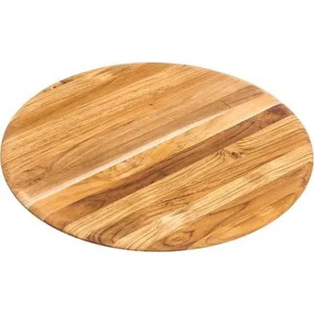Kuchyňské prkénko Teak Haus Kulaté prkénko na krájení a servírování Elegant, velikost L, 46 x 1,5 cm, přírodní teak 208