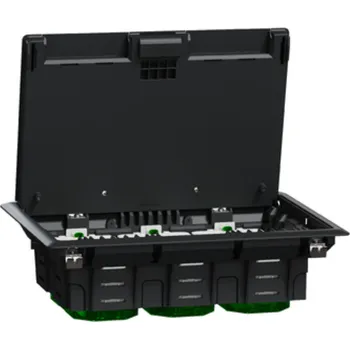 vypínač Schneider Electric INS52122 Unica System+ - Podlahová krabice L plastová 6 modulů 45x45