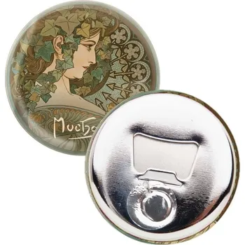 Party dekorace Kovový otvírák Alfons Mucha - Ivy,5,8 cm