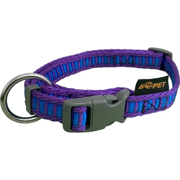 Obojek pro psa BAFPET Popruhové obojky ŽEBŘÍK Barva: Fialová, Rozměr: 25mm x 40-66cm 18102Z