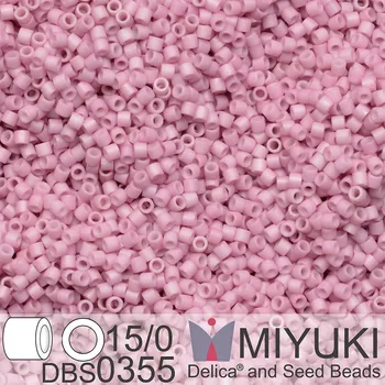 Korálek Korálky Miyuki Delica 15/0. Barva DBS 0355 Matte Opaque Dusty Orchid. Balení 2g.