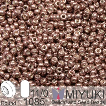 Korálek Korálky Miyuki Round 11/0. Barva 1085 Galv Burnt Cinnamon . Balení 5g.