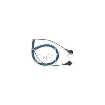 ESD Spirálový uzemňovací kabel, 10mm/10mm, 2,4m, modrý, 60363 - 101102030025