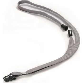 Šňůrka na krk, šedá, s klipem, DURABLE 811910