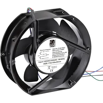 Průmyslový ventilátor TRU COMPONENTS TC-NA17050-D axiální ventilátor, 230 V/AC, 120 V/AC, 310 m³/h, (d x š x v) 172 x 150 x 50 mm, TC-12774668
