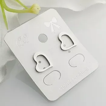 Náušnice Ocelové náušnice - srdce