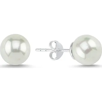 Náušnice Stříbrné puzetové náušnice PERLA 8mm Ag 925; ≤1,3 g.