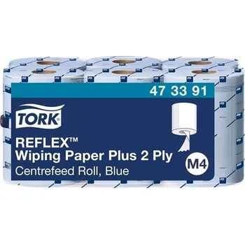 Papírová utěrka Papírové utěrky v roli Tork Reflex - M4, 2vrstvé, modré, 6 rolí