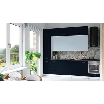 Kuchyňská skříňka Kuchyňská linka DAFNI 280cm Denim + marine blue