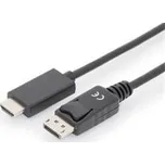 Digitus kabelový adaptér DisplayPort, DP - HDMI typu A, M / M, 2,0 m, s blokováním, DP 1.2_HDMI 2.0, 4K / 60Hz, CE, bl AK-340303-020-S