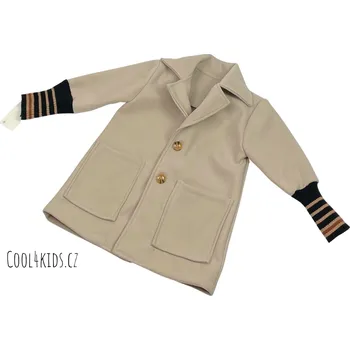 Kojenecká bunda Dívčí flaušový kabátek světle šedý velikost: 110/116