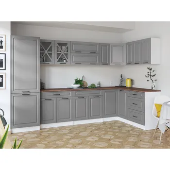 Kuchyňská linka Rohová kuchyňská linka SINGRID - Popel