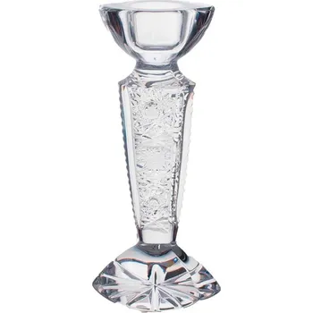 Sklenice Skleněný svícen, Royal Crystal broušený, SMILE 14 cm