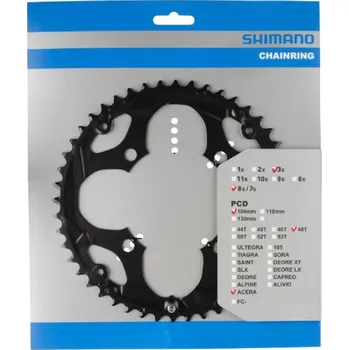 Komponent pro jízdní kolo Shimano CHAINRING M361 48 černá