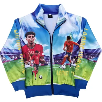 Chlapecká mikina Numberoplus Dětské fotbalová mikina s potiskem - Lamine Yamal 19 Velikost: 13 let (vel.152)