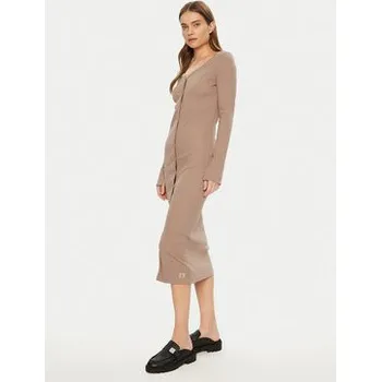 Oblečení a móda Calvin Klein Jeans Každodenní šaty J20J224830 Béžová Slim Fit L