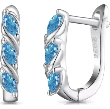 Náušnice Stříbrné náušnice TŘPYTIVÁ MODRÁ Ag 925; ≤2,6 g.