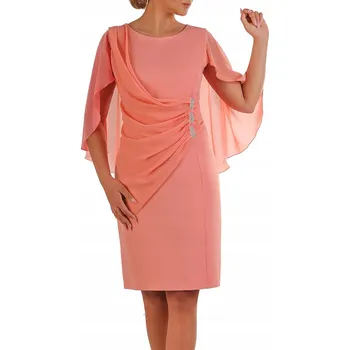 Dámské šaty Šifonové midi koktejlové šaty Carla Moreno velikost 50