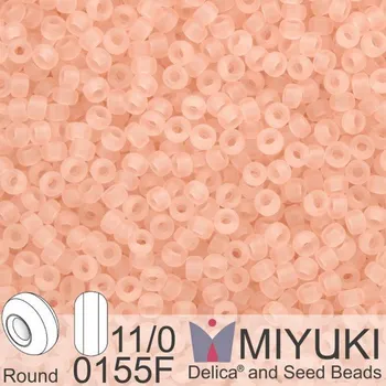Korálek Korálky Miyuki Round 11/0. Barva 0155F Matte Tr Lt Tea Rose . Balení 5g.