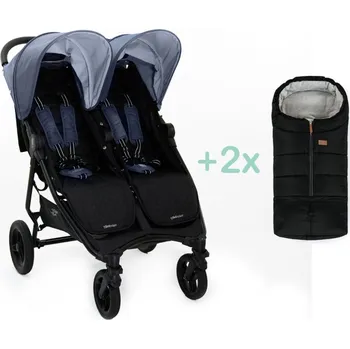 Kočárek pro psa VALCO BABY Kočárek dvojčatový Slim Twin Glacier + PETITE&MARS fusak Jibot ZDARMA