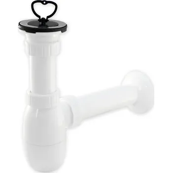 Sifon Umyvadlový sifon lahvový 5/4"x 40, s ventilem, nerez krytka, DN40