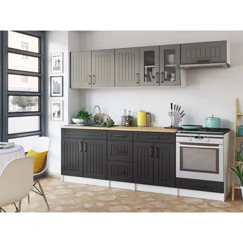 Kuchyňská linka BERIZA CHOCO 240 cm