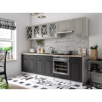 Kuchyňská linka Kuchyňská linka GERTRID 260cm - Kamenný + grafit