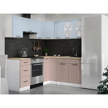 Kuchyňská linka Rohová kuchyňská linka ASTRID 190x170cm - Denim + kobe