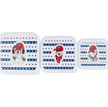 Svačinový box Altom Sada svačinových boxů Easy Morning modrá, 3 ks