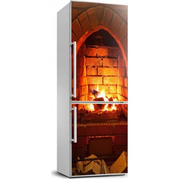 Fototapeta Samolepicí fototapeta na ledničku – Oheň v krbu