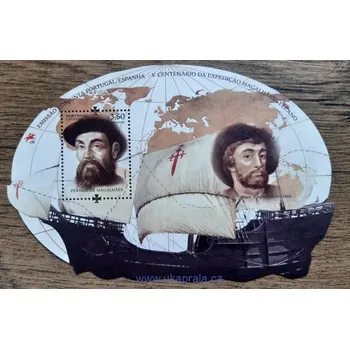 Sběratelství Portugalsko ** aršík Bl 448, 500. výročí obeplutí světa, r. 2019