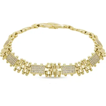 Náramek biju Pozlacený náramek 14k, obdelníky se zirkony 2002727