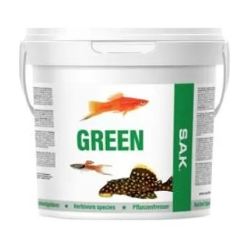 Krmivo pro rybičky S.A.K. green 1500 g (3400 ml) velikost 2 + Doprodej -25% (do vyprodání)