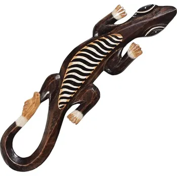 Dekorace na stěnu Ještěrka dřevo 50 cm 06