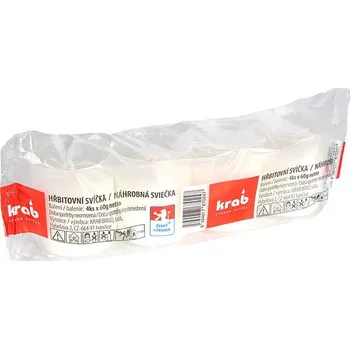 Svíčka svíčka hřbit. 60g, transpar. 4ks- vklad, 15hod