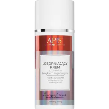 Pleťový krém Apis Natural Cosmetics Cranberry Vitality lehký zpevňující krém na obličej, krk a dekolt 100 ml