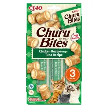 Krmivo pro kočku INABA FOODS Churu cat Bites - Kuře, tunak 30g