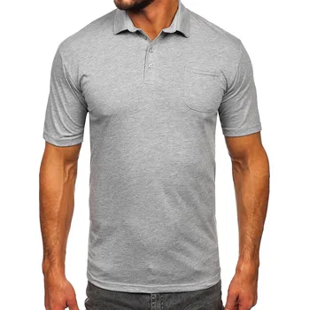 Pánská košile Šedá pánská bavlněná polokošile Bolf 143006 - M