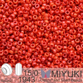 Korálek Korálky Miyuki Round 15/0. Barva 1943 Op Red Luster. Balení 5g