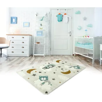 Koberec SINTELON Kusový koberec VEGAS KIDS 03/WKE BARVA: Béžová, ROZMĚR: 120x170 cm