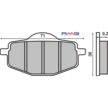 Brzdová destička Brzdové destičky RMS 225102730 organické