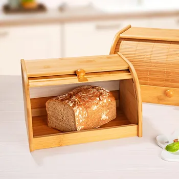 chlebník Die moderne Hausfrau Bambusový chlebník s rolovacím víkem, malý 489742