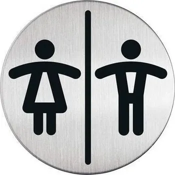 Informační tabulka Piktogram "Dámské/Pánské WC", samolepicí, nerez, DURABLE 492023