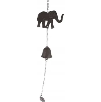 LITINOVÝ ZVONEK SE SLONEM - ODLÉVANÝ ZVONEK