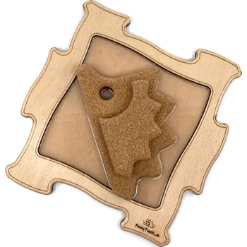 Dřevěné puzzle FunnyTouch - Masážní ježek, Transparent